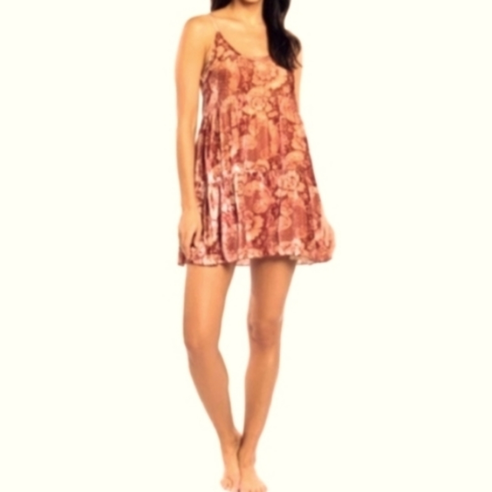 Slvls Velvet Silhouette Tapered mini Shift dress Golden byChaser - Picture 5 of 13